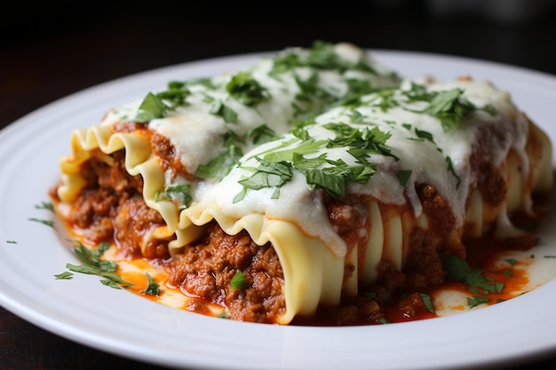 Les lasagnes Alfredo sont roulées.