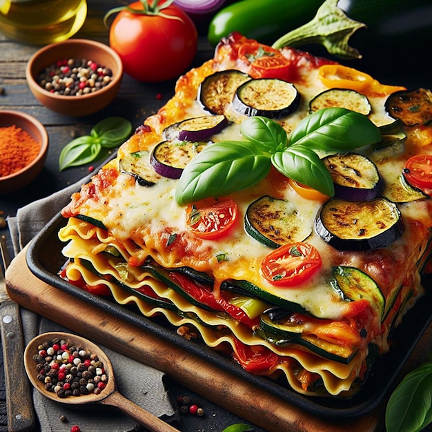 lasagnes de légumes rôties