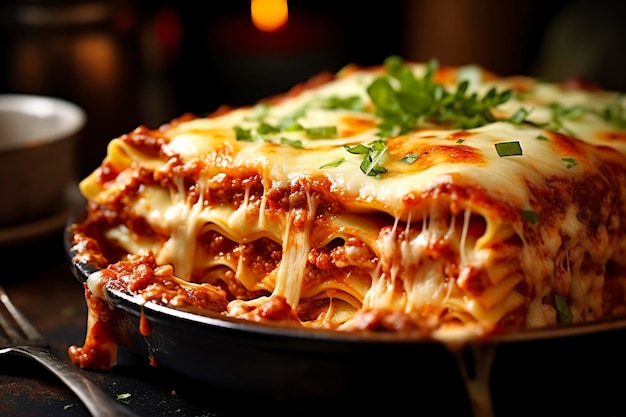 Lasagnes traditionnelles italiennes avec sauce à la viande