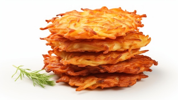 Photo latkes isolé sur fond blanc