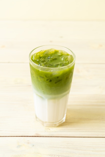 latte au thé vert matcha glacé