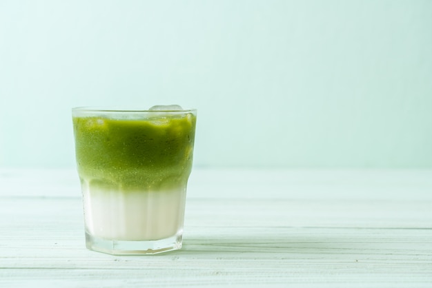 latte au thé vert matcha glacé