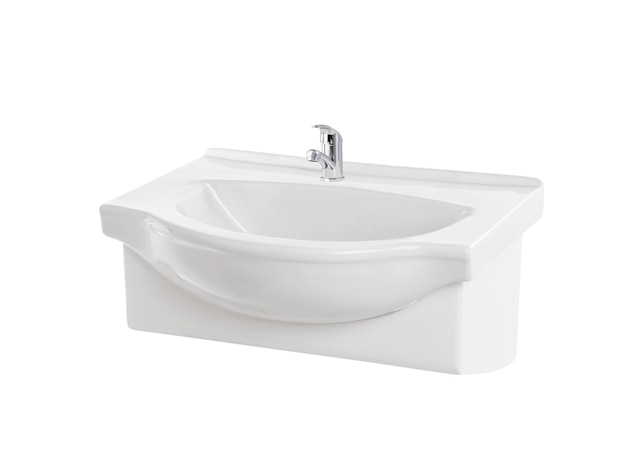 Lavabo isolé sur fond blanc