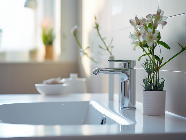 Lavabo de salle de bain de style moderne et simple