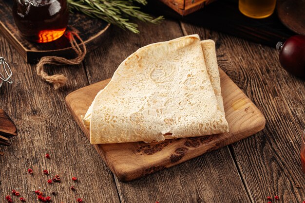 Lavash de pain pita arménien plié