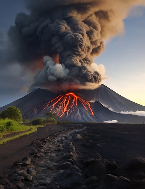 Photo la lave du volcan xl