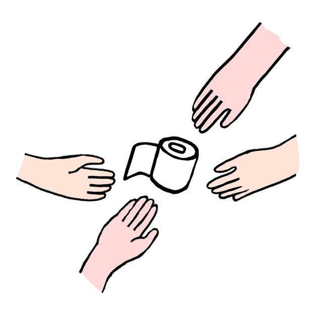 Lavez-vous les mains griffon d'autocollant png sur un fond transparent