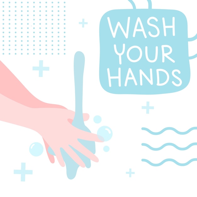 Lavez-vous les mains message hygiénique transparent png