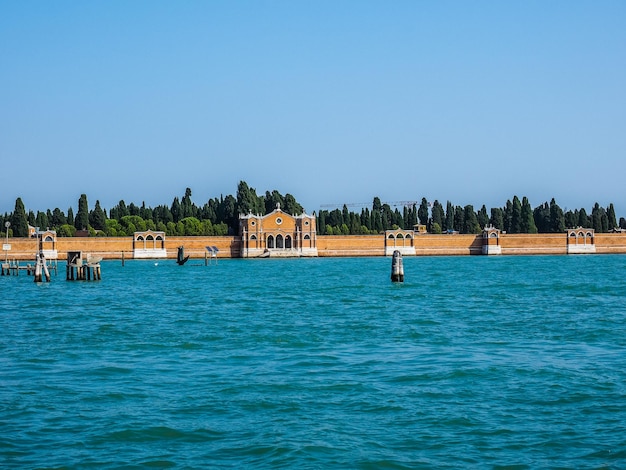 Île du cimetière HDR San Michele à Venise