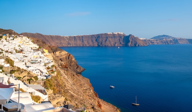 Île de Santorin, panorama du village d'Oia