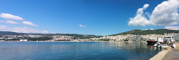 Île de Thasos Grèce Kavala city cityscape panorama