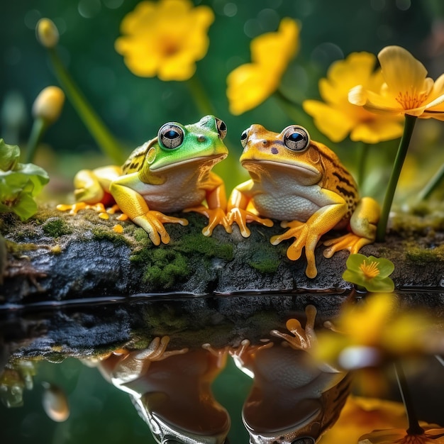 Leaping Life L'existence enchanteresse d'une grenouille au cœur tranquille de la nature sauvage