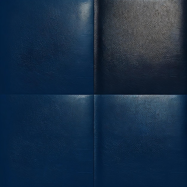 Leather Texture Leather Surface Colorful Leather un mur en cuir bleu avec un fond noir et un