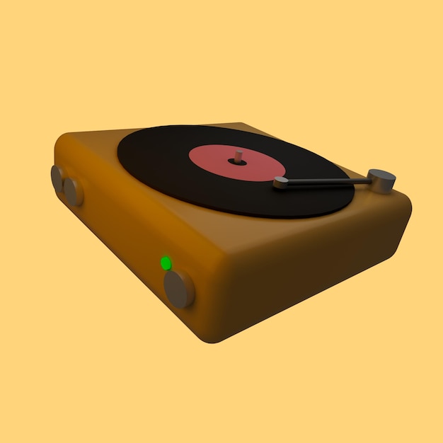 Lecteur de vinyle 3D