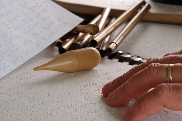 Lecture de texte en braille