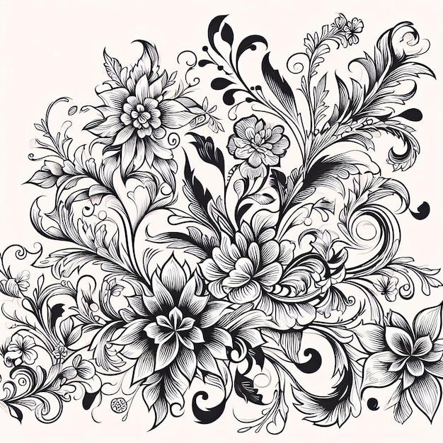 Élégance botanique Illustration florale de haute qualité