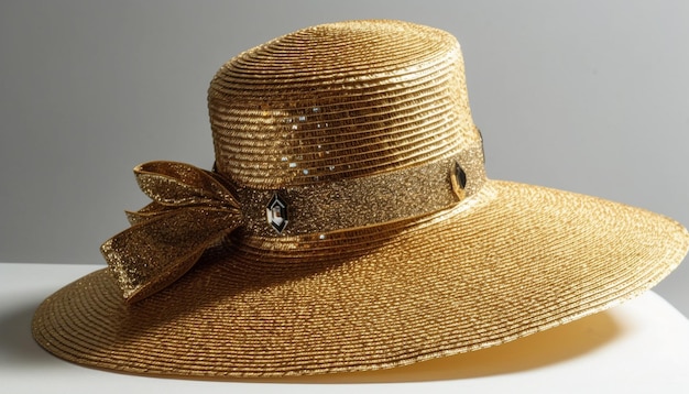 Élégance estivale fedora et chapeau de paille glamour générés par l'IA