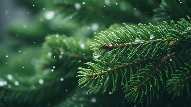 Élégance glacée Close Up de l'arbre de Noël dans l'eau transparente Idéal pour les thèmes de vacances