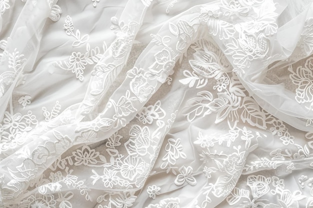 Élégante robe de mariée en dentelle Détail Arrière-plan avec un design complexe