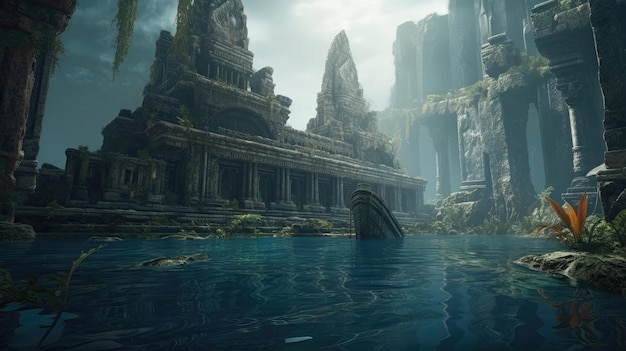 La légendaire cité perdue d'Atlantis avec ses histoires d'une société utopique et ses connaissances avancées continue de susciter la curiosité et l'imagination des gens du monde entier. Généré par l'IA