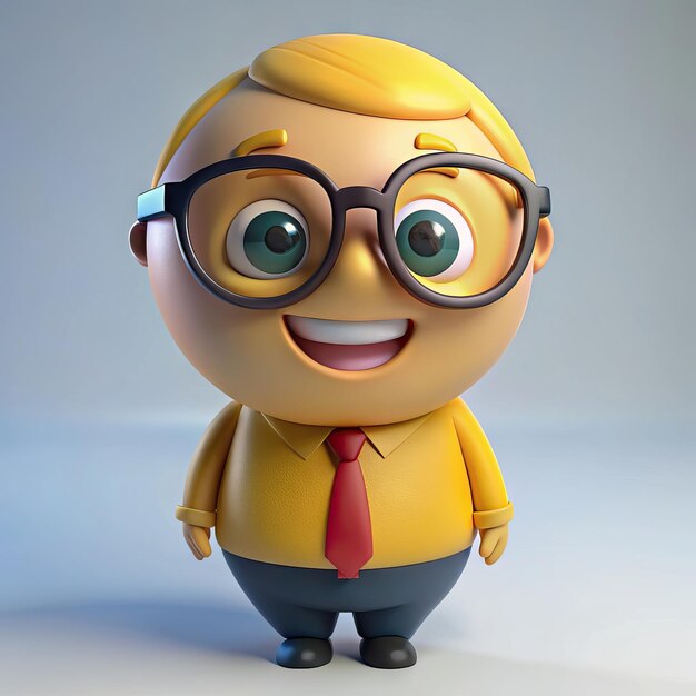 Photo a lego figure with glasses and a tie that says  hes wearing glasses