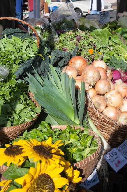 Les légumes au marché