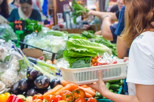 légumes au marché