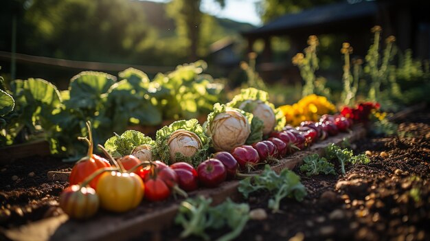 Photo des légumes biologiques sur la table