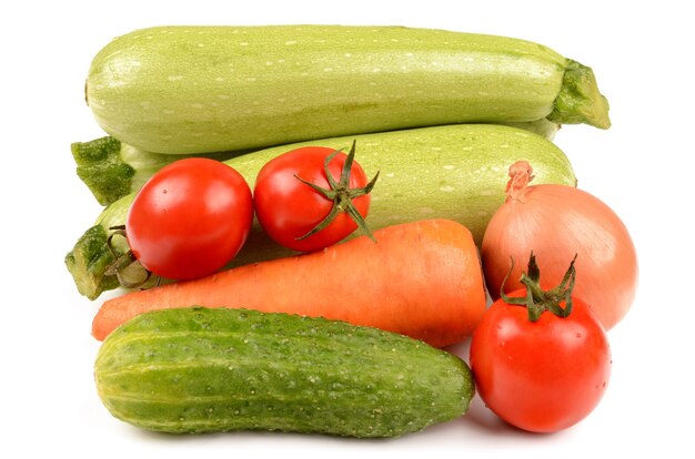 Légumes sur un blanc