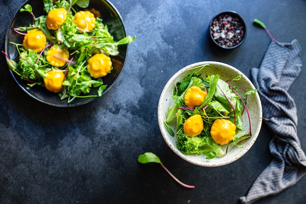 Légumes de citrouille de courge salade saine ensemble d'ingrédients repas frais