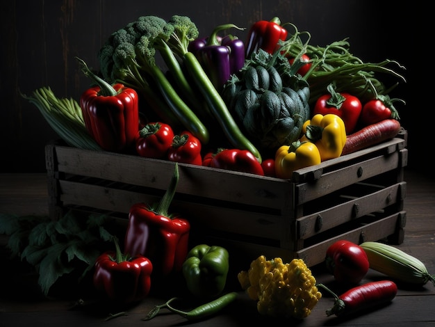 des légumes dans un panier