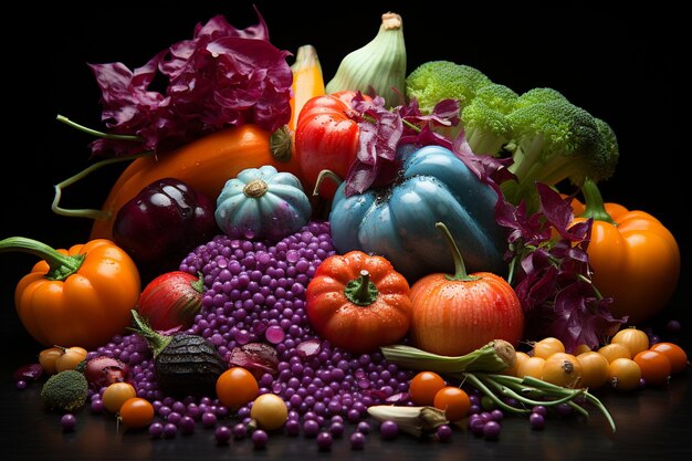 Photo des légumes fraîchement récoltés, colorés et riches en nutriments