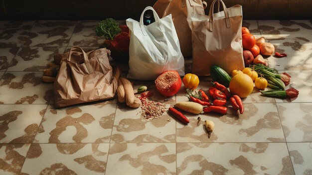 légumes frais dans la cuisine