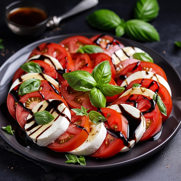 Légumes frais hachés dans une assiette Mise au point sélective