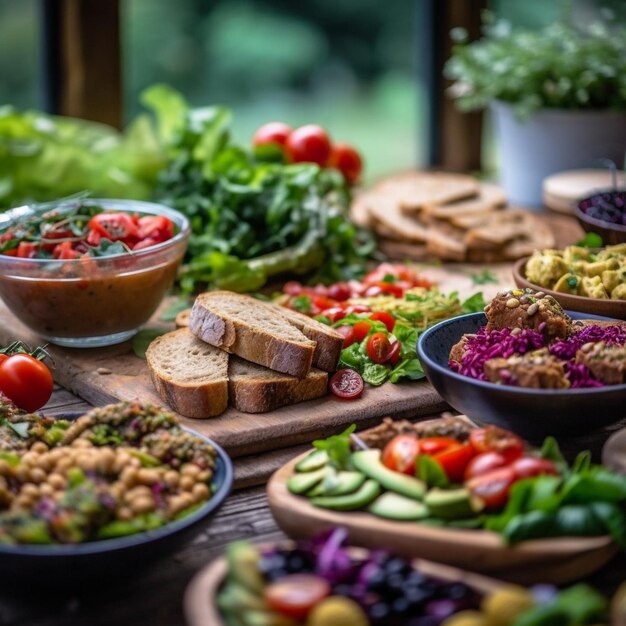 Légumes frais plats mode de vie sain