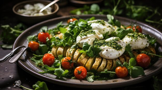 Légumes frits avec de la viande HD 8K fond d'écran Image photographique