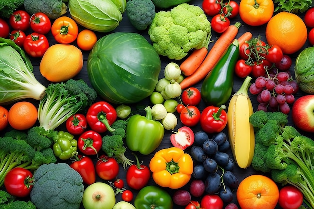 Légumes et fruits frais Mode de vie et bonne nutrition