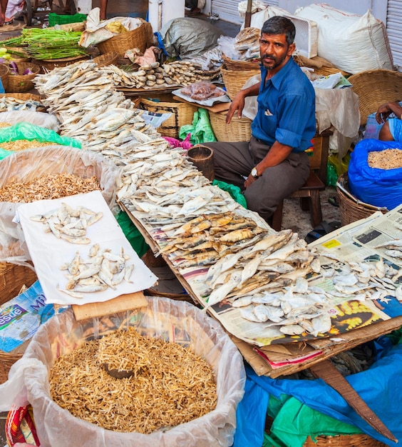 Légumes Fruts au marché de l'Inde