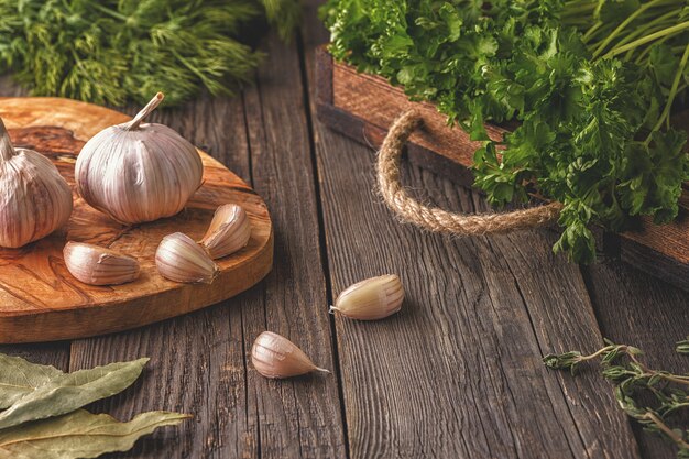 Légumes, herbes, épices fond