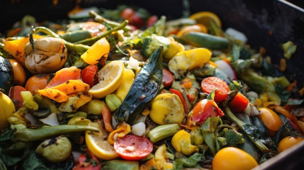 Les légumes pourris non consommés sont jetés à la poubelle, ce qui entraîne un gaspillage de nourriture et des déchets alimentaires.