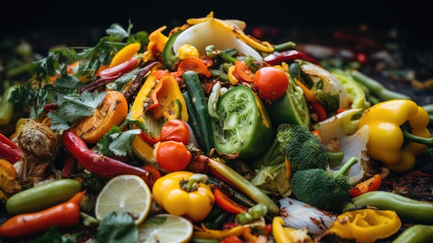 Les légumes pourris non consommés sont jetés à la poubelle, ce qui entraîne un gaspillage de nourriture et des déchets alimentaires.