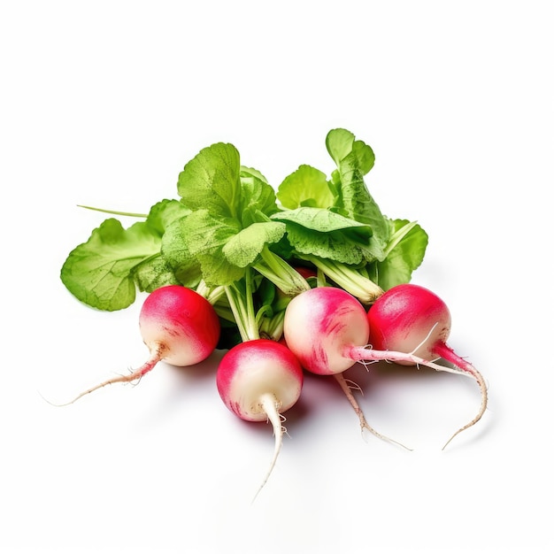 Photo légumes radis isolé sur fond blanc