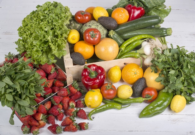 Légumes sur table