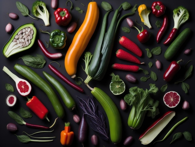 des légumes sur la table