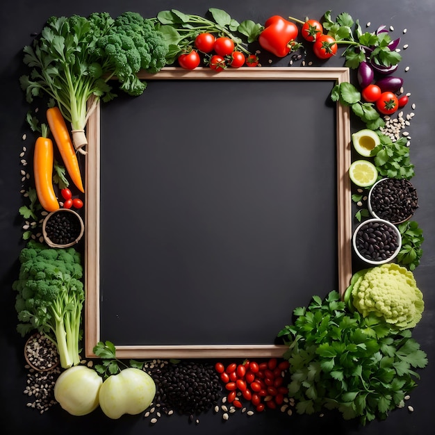 Légumes verts et frais biologiques frais générés par IA