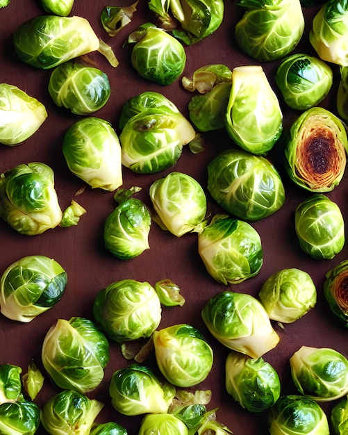 Photo légumes verts frais de choux de bruxelles