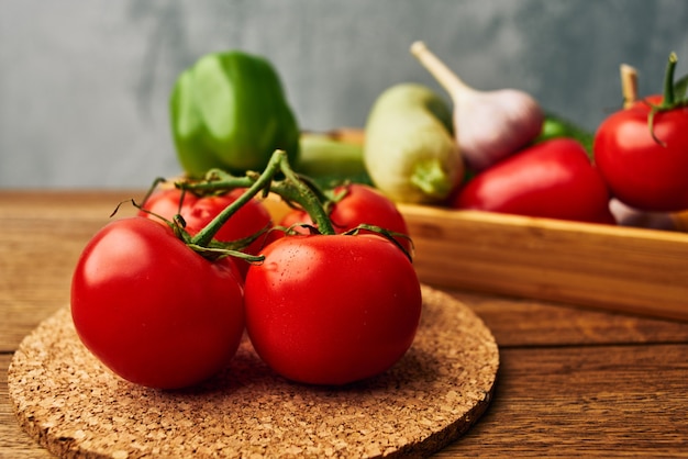 Légumes vitamines aliments biologiques cuisine produits agricoles vue d'en haut