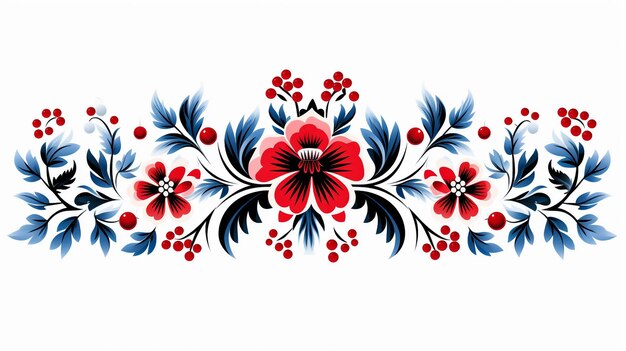 Élément de couronne florale avec fleurs vibrantes de printemps et d'été Modèle vectoriel pour carte postale de cadre b