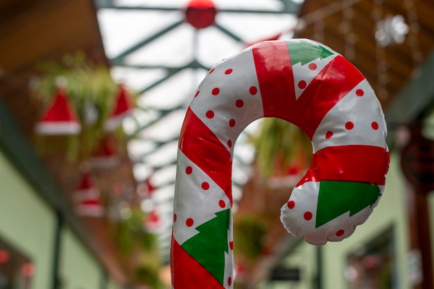 Élément décoratif en forme de canne de Noël