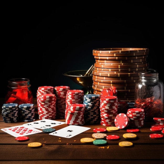 Éléments de casino Image générée par l'IA